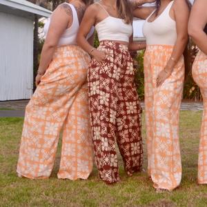 Pantalones Holgados con Estampado Hawaiano, Diseño Personalizado, Mezcla de Lino y Algodón, Pantalones de Mujer, Cantidad Mínima de Pedido - Product Image 4