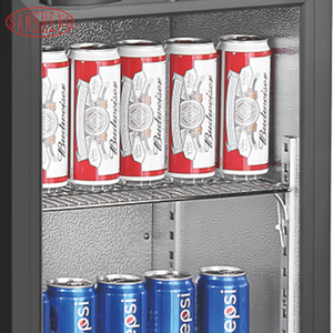Mini <span class=keywords><strong>refrigerador</strong></span> de encimera de 3 puertas con puerta de vidrio transparente para bebidas y cerveza, congelador, refrigeración, tipo de clima - Product Image 6