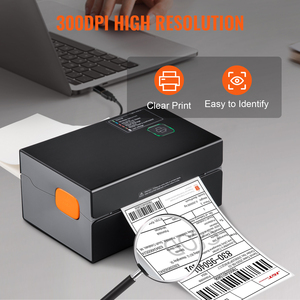 HD(200DPI) <strong>Thermal</strong> <strong>Label</strong> <strong>Printer</strong> Shipping <strong>Label</strong> <strong>Printer</strong> with Auto <strong>Label</strong> Recognition Support Windows/ MacOS/ Linux/ Chromebook - Product Image 3