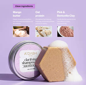 Barra de Champú Detox para el Cuero Cabelludo con Manteca de Mango, Proteína de Avena y Arcilla Bentonita Rosa para Control de Grasa - Product Image 5