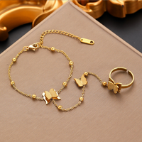 Ensemble de bagues ouvertes géométriques givrées en acier inoxydable plaqué rhodium Woying pour bijoux de main féminins