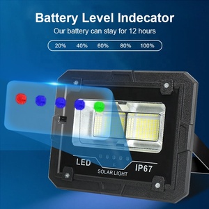 Nhà Máy Bán buôn Đen grey reflectores solares <span class=keywords><strong>LED</strong></span> 60 Wát 100 <span class=keywords><strong>Watts</strong></span> IP67 không thấm nước luz bên ngoài Jardin năng lượng mặt trời đèn pha - Product Image 6