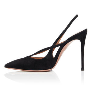 Stile alla moda scamosciato nero <span class=keywords><strong>Beige</strong></span> stampa leopardo Slingback tacchi alti <span class=keywords><strong>tacco</strong></span> sottile punta a punta per <span class=keywords><strong>scarpe</strong></span> da <span class=keywords><strong>donna</strong></span> pompe danza da sera - Product Image 2