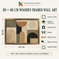 Décor mural géométrique neutre personnalisé, formes géométriques neutres, art mural neutre 30 x 40 cm, décoration murale personnalisée