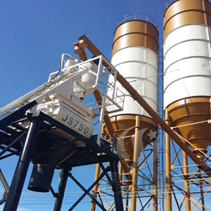 Mesin pencampur beton siap pakai, mesin otomatis dilengkapi dengan dan tiga hoppers - Product Image 4