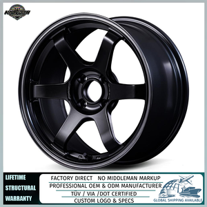 RAYS TE37 <span class=keywords><strong>SONIC</strong></span> Black <span class=keywords><strong>Shadow</strong></span> LTD. Rines de Aleación Forjados Personalizados de 18-19 Pulgadas 5x114.3 5x120 para Civic Type R WRX STI GR86 Supra - Product Image 1