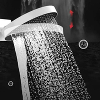 Système de douche de luxe haut de gamme avec affichage numérique poli, 3 fonctions, robinets thermostatiques encastrés, cascade douce pour salle de bain