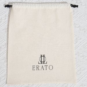 Kantong kosmetik perlengkapan mandi katun organik daur ulang logo kustom tas serut debu sepatu katun alami cetak - Product Image 5