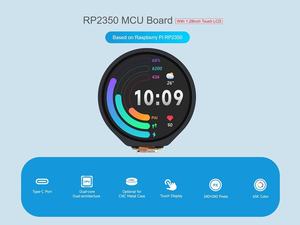 Carte MCU WaveShare RP2350, écran tactile de 128 pouces, 240x240, 65K couleurs, écran IPS, port Type-C, <span class=keywords><strong>RPi</strong></span> <span class=keywords><strong>Pico</strong></span> 2, microcontrôleur RP2350 - Product Image 2