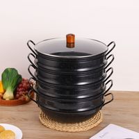 Casserole vapeur en acier inoxydable 316 de 32 cm - Multifonctionnelle à quatre niveaux pour la cuisson à la vapeur, le braisage et la cuisson ; Antiadhésive, résistante à la rouille, pour un usage domestique
