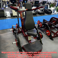 Machine à presser les épaules assise à charge libre avec siège réglable et poignées multi-grip pour l'entraînement des parties supérieures du corps en salle de sport commerciale