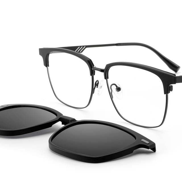 GH3503 Oversize Frames Acetate Plastic Optical Clip on Sunglasses Polrised