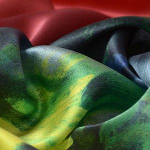 Vải lụa tơ tằm nguyên chất HYSK 100% chất liệu charmeuse, in hoa, nhiều màu sắc, có sẵn, chất liệu <span class=keywords><strong>satin</strong></span> lụa hoa. - Product Image 2