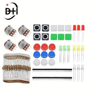 ชุดตัวต้านทานแบบพกพาที่ใช้งานได้สะดวกสำหรับชุดเริ่มต้นอาร์ดูโน่ UNO R3 LED โพเทนชิออมิเตอร์ แทคสวิตช์ พินเฮดเดอร์ - Product Image 4