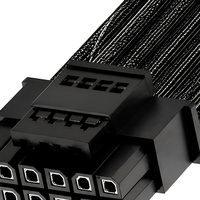 Câble d'extension d'alimentation GPU gainé PCIe 5.0 12VHPWR 16 broches (12+4) mâle vers 2x 8 broches femelle pour ordinateur