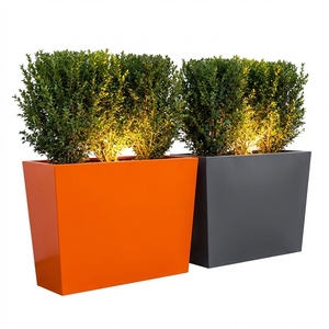 Jardinière en acier Corten de qualité supérieure, robuste, résistante aux intempéries, pour la décoration paysagère publique des rues - Product Image 2