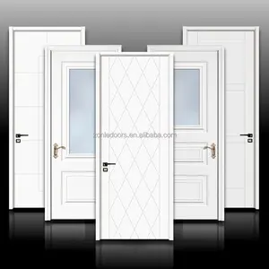 Interior flat wooden partition swing doors entry bedroom flush doors