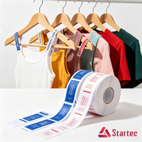 Étiquettes en papier recyclables avec logo personnalisé pour les vêtements et l'usage professionnel - T-shirts, vestes, sacs, chaussures