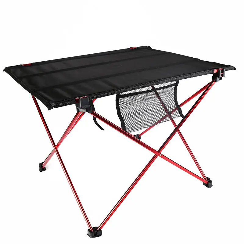 OEM BBQ Customized Color Outdoor Table Lightweight Aluminum Tube Fabric Table Top Portable Camping Table