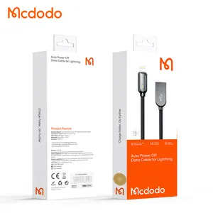 Mcdodo 526 1.2M Fast Delivery With Dual LED Smart Cable Auto Disconnect Auto Power Off USB Fast Charging Data Cable For Iphone