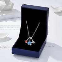 Collier élégant en forme de planète Moyu Jewelry avec zircon, plaqué platine, pendentif en argent 925