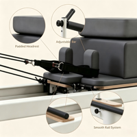 Reformer de Pilates en alliage d'aluminium réglable et durable, machine d'entraînement de fitness portable pour usage domestique, studio de yoga, bienfaits pour la santé