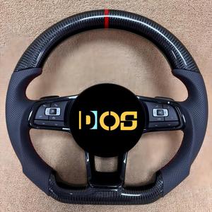 Volante Deportivo Personalizado DOS en Fibra de Carbono y Gamuza Morada para Volkswagen VW Golf 8 <span class=keywords><strong>MK8</strong></span> R 6 7 MK5 MK6 MK7 Polo <span class=keywords><strong>GTI</strong></span> - Product Image 5