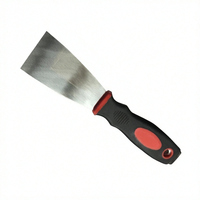 Kit de spatules à plâtre Sanfine, 3 tailles, en acier inoxydable, lame souple, spatule à mastic, grattoir à peinture avec fonction marteau à l'extrémité