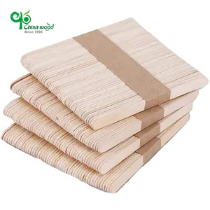 Yada Wholesale New Style Eco Friendly Custom Packaging Birch Disposable Wooden Ice Cream Sticks For Sale