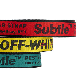 Emboss anyaman rajut pola <span class=keywords><strong>Jacquard</strong></span> logo daur ulang nilon tebal pita sabuk tali untuk kerah anjing ransel bagasi tas anyaman