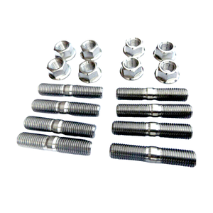 Titan màu sắc tự nhiên gr.5 Ti-6Al-4V xe gắn máy lượng & ống xả đa tạp Stud m6x45mm Bolt với máy giặt và Hex mặt bích Nut M6 - Product Image 3