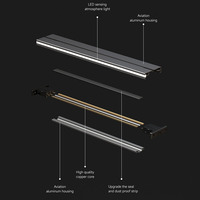 Riel Multifuncional de Pared con Interruptor de 32A, Enchufe Eléctrico Extraíble, Riel de Alimentación Eléctrica
