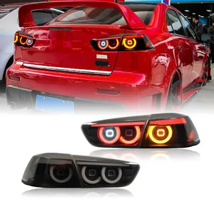 Lampu belakang led mobil, lampu ekor mobil JDM lancer ex evo lampu belakang Led 2008-2021 untuk Mitsubishi lancer JDM, aksesoris mobil