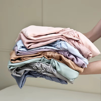 Drap-housse en soie de mûrier haut de gamme avec bandes élastiques housse de matelas complète couverture de lit lisse antidérapante literie