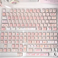 Custom 104-key MAO-style Cute Keycaps Featuring Unique Color Schemes and Personalized Customization Compatible Full Layout