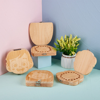 Organisateur de support de souvenir de dents de cadeaux de garçons d'artisanat en bois naturel personnalisable boîte de dent de fée de bébé boîtes de rangement en bois pour des filles
