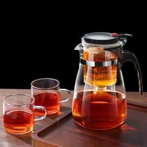 Tetera de Vidrio de 750 ml <span class=keywords><strong>con</strong></span> Infusor y Tapa, Diseño Moderno para Oficina, Accesorios para Café y Té - Product Image 4