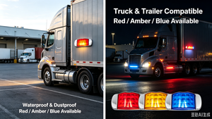 Feu de position latéral LED étanche, clignotant latéral, lumière de contour LED ambre rouge bleu pour <span class=keywords><strong>camion</strong></span>, remorque, camping-car, véhicule - Product Image 5