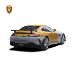 Pare-chocs avant arrière en Fiber de carbone, accessoires de <span class=keywords><strong>voiture</strong></span>, noir, 1 paire, extrémités de séparation, pour <span class=keywords><strong>Mercedes</strong></span> Bens GTR - Product Image 3