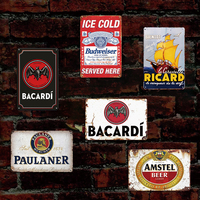 Directement du fabricant, artisanat métallique, logo de marque personnalisé en métal, plaque murale, enseignes de bière vintage, affiches, décoration murale de pub antique