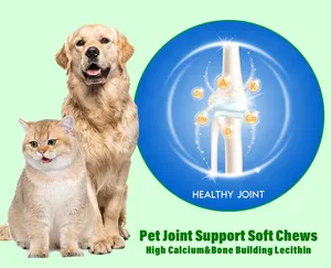 Suplemento para el cuidado de la salud de mascotas al por mayor, soporte para articulaciones de mascotas, masticables suaves, alivio del dolor articular y la salud de las articulaciones para perros