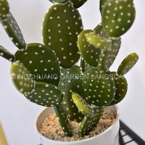 Tanaman pot buatan kaktus, hiasan rumah dan kantor, tanaman dalam pot buatan pir berduri, kaktus palsu mirip asli - Product Image 5