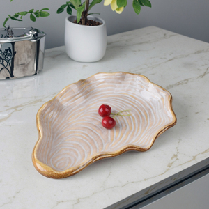 <span class=keywords><strong>Assiette</strong></span> à huîtres en céramique écologique personnalisable <span class=keywords><strong>pour</strong></span> hôtels, restaurants, fêtes – Couleur et logo personnalisés, forme irrégulière - Product Image 5
