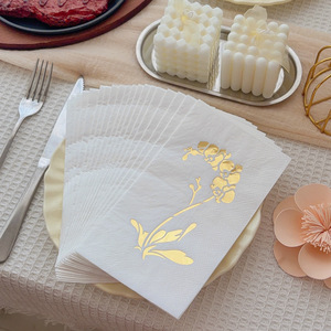 Floral Print Paper Napkins 330mmx400mm Disposable Themed Party Hotel Use - Product Image 1