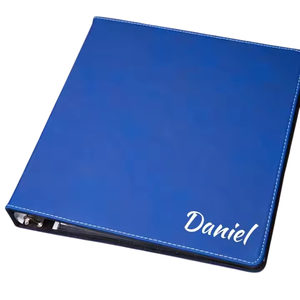 Reliures à 3 anneaux en cuir PU vierges personnalisées, cadeaux d'entreprise de <span class=keywords><strong>bureau</strong></span> personnalisés, vente en gros, reliure en similicuir laserable A4 - Product Image 3