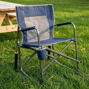 Chaise <span class=keywords><strong>de</strong></span> camping pliante d'extérieur, chaise <span class=keywords><strong>de</strong></span> pêche portable, chaise <span class=keywords><strong>de</strong></span> plage légère avec <span class=keywords><strong>porte</strong></span>-gobelet et structure en fer - Product Image 6