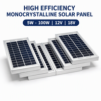 Panneau solaire monocristallin haute efficacité Solar Master 5W-100W 12V 18V pour camping-car, bateau, camping, système hors réseau