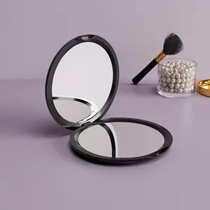 Haute Qualité En Vrac Pliant Rond Cadeau Logo Personnalisé Beauté Cosmétique Voyage Portable Compact Mini Petit Maquillage Maquillage Miroir De Poche