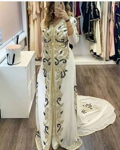 Diseñador hasta el suelo Kaftan pesado Zardozi bordado Para Boda y vestido de fiesta - Product Image 6