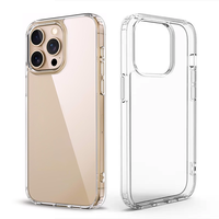 Coques de téléphone en TPU acrylique transparent anti-chute, ajustement slim, impression UV, coque rigide transparente pour iPhone 18 17 16 Pro Max